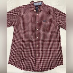 Chaps Men's Red Checkered Casual Shirt